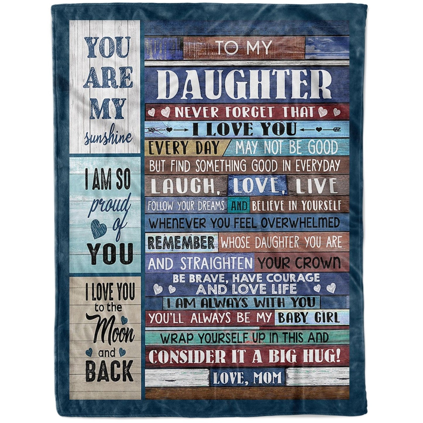 Blanket Gifts For Adult Daughter, Sentimental Gifts For Daughter From Mom, I Love You