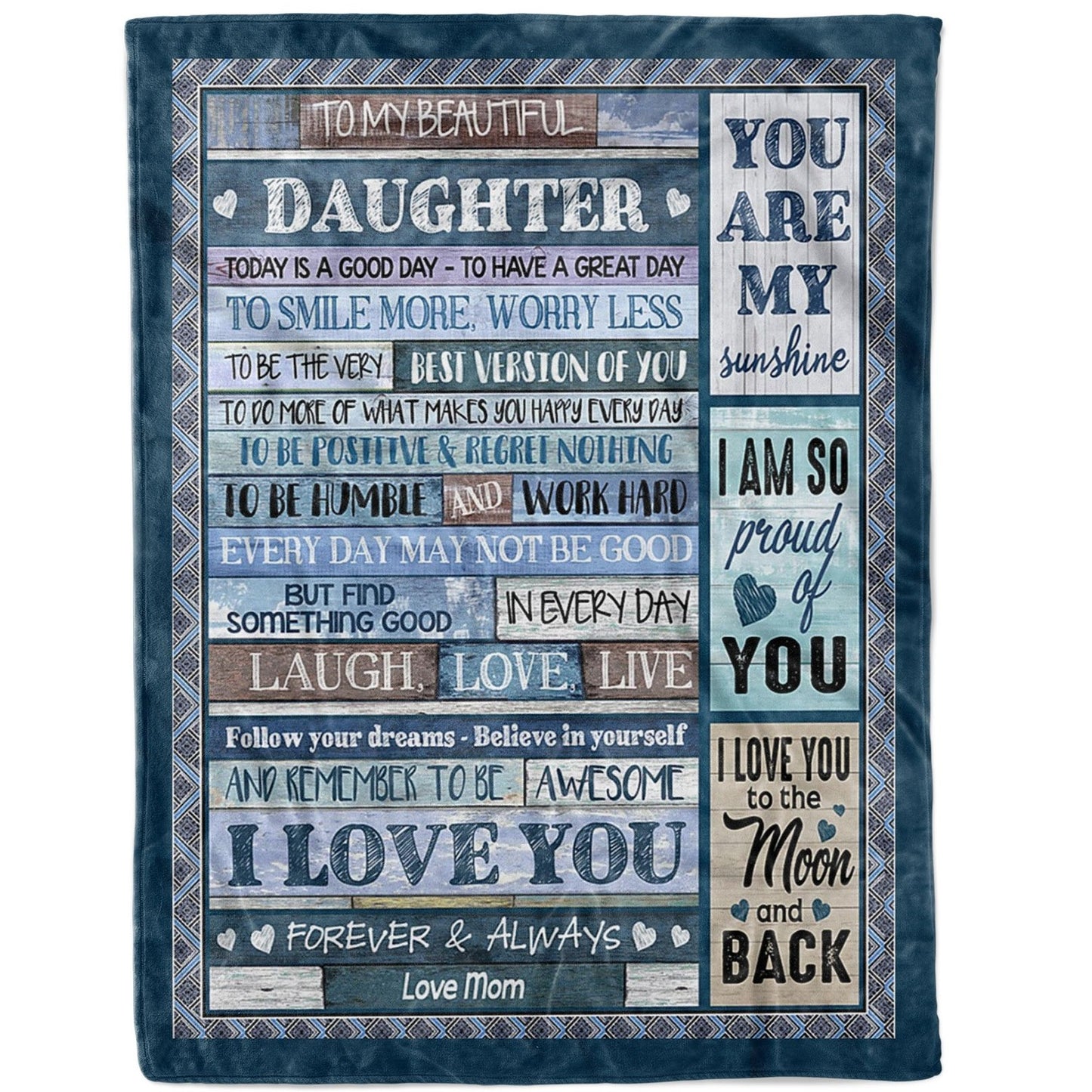 Personalized Blanket Gift For Daughter, Birthday Gift For Daughter, A Good Day