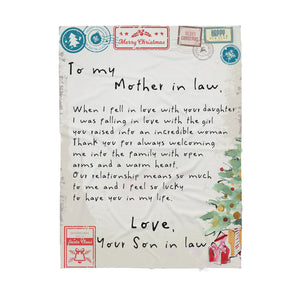 Blanket Christmas Gift ideas for Mother in Law from Son in Law Customize Personalize Love with Your Daughter 20121101 - Sherpa Blanket