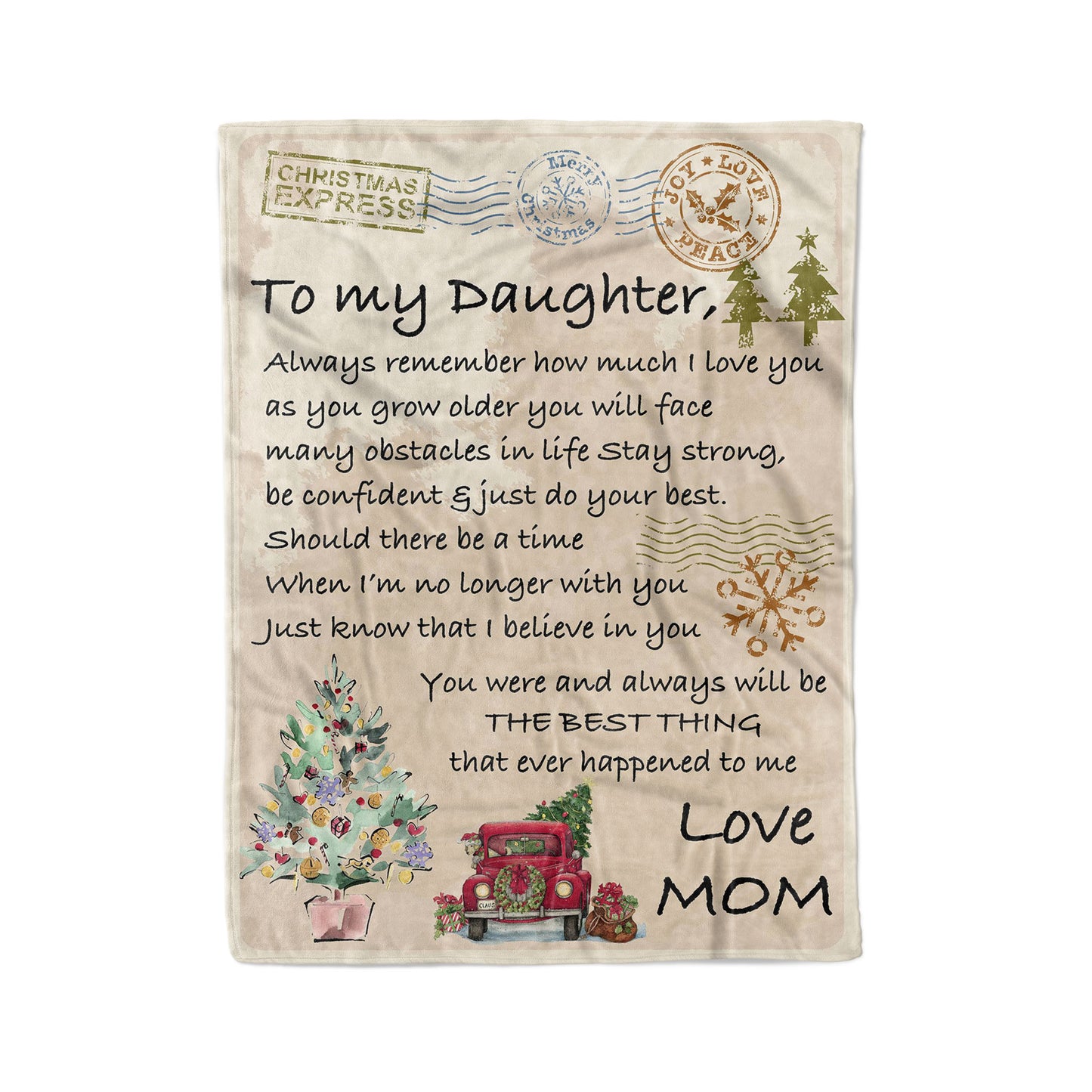 Personalized Blanket Birthday Gifts For Daughter, Mom And Daughter Gifts, I Love You