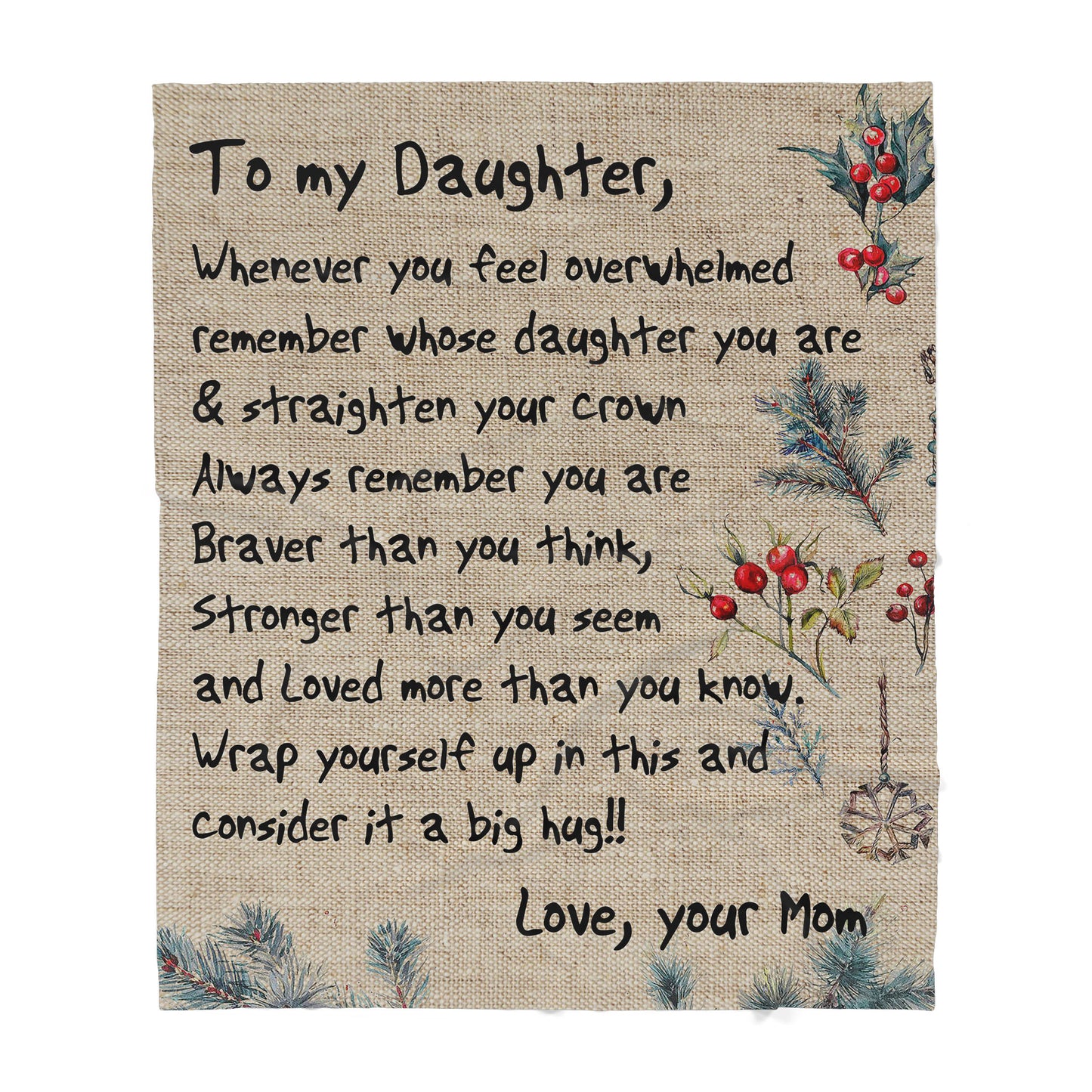 Blanket Christmas Gift For Daughter, Birthday Gifts For Daughter, Whose Daughter You Are