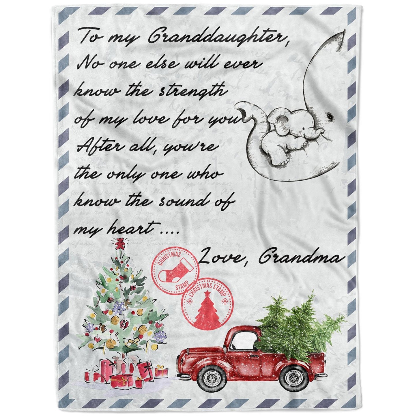 Blanket Christmas Gift For Granddaughter, Birthday Gifts for Granddaughter, Letter to Amazing