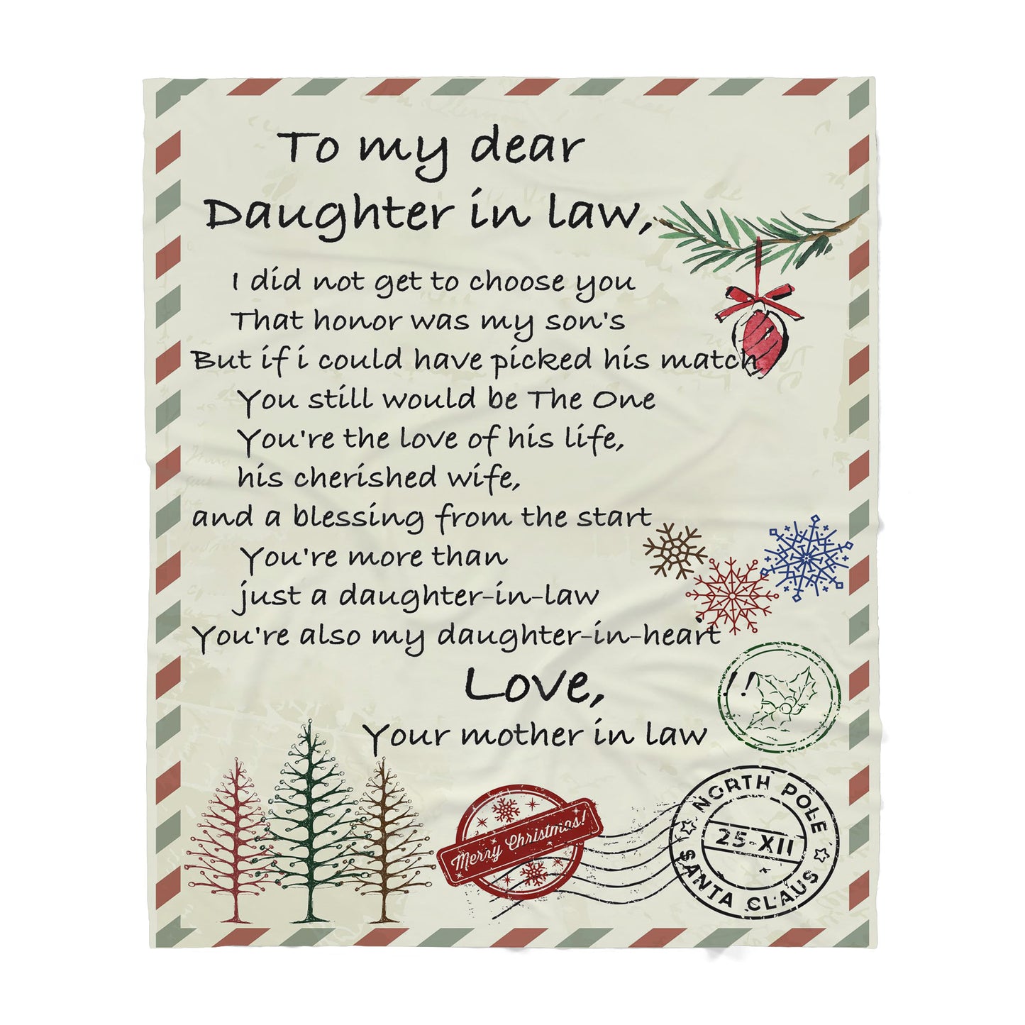 Blanket Gifts For Daughter In Law, Christmas Gifts For Daughter In Law, Get to Choose You