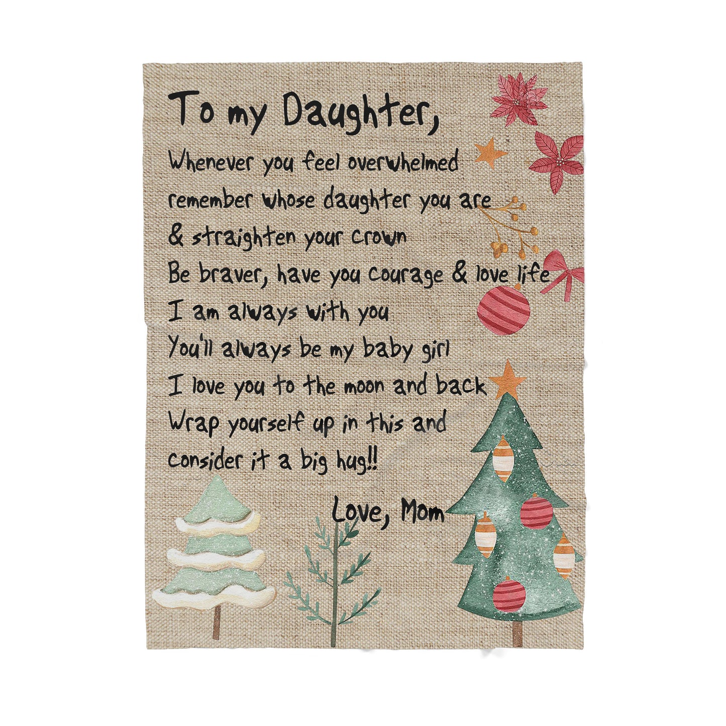 Blanket Gift For Daughter, Mother Daughter Gifts, You Feel Overwhelmed