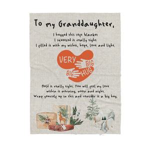 Blanket Christmas Gift For Granddaughter, a Wish Love