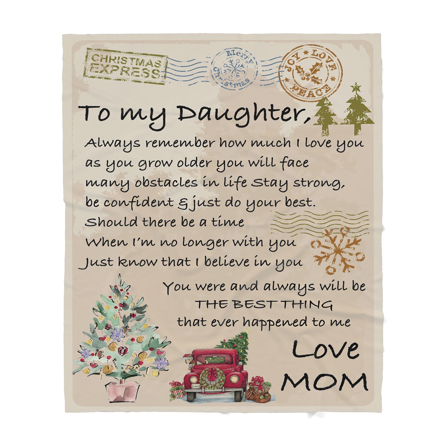 Blanket Gift Ideas For Daughter, Christmas Presents For Grown Up Daughters, I Love You