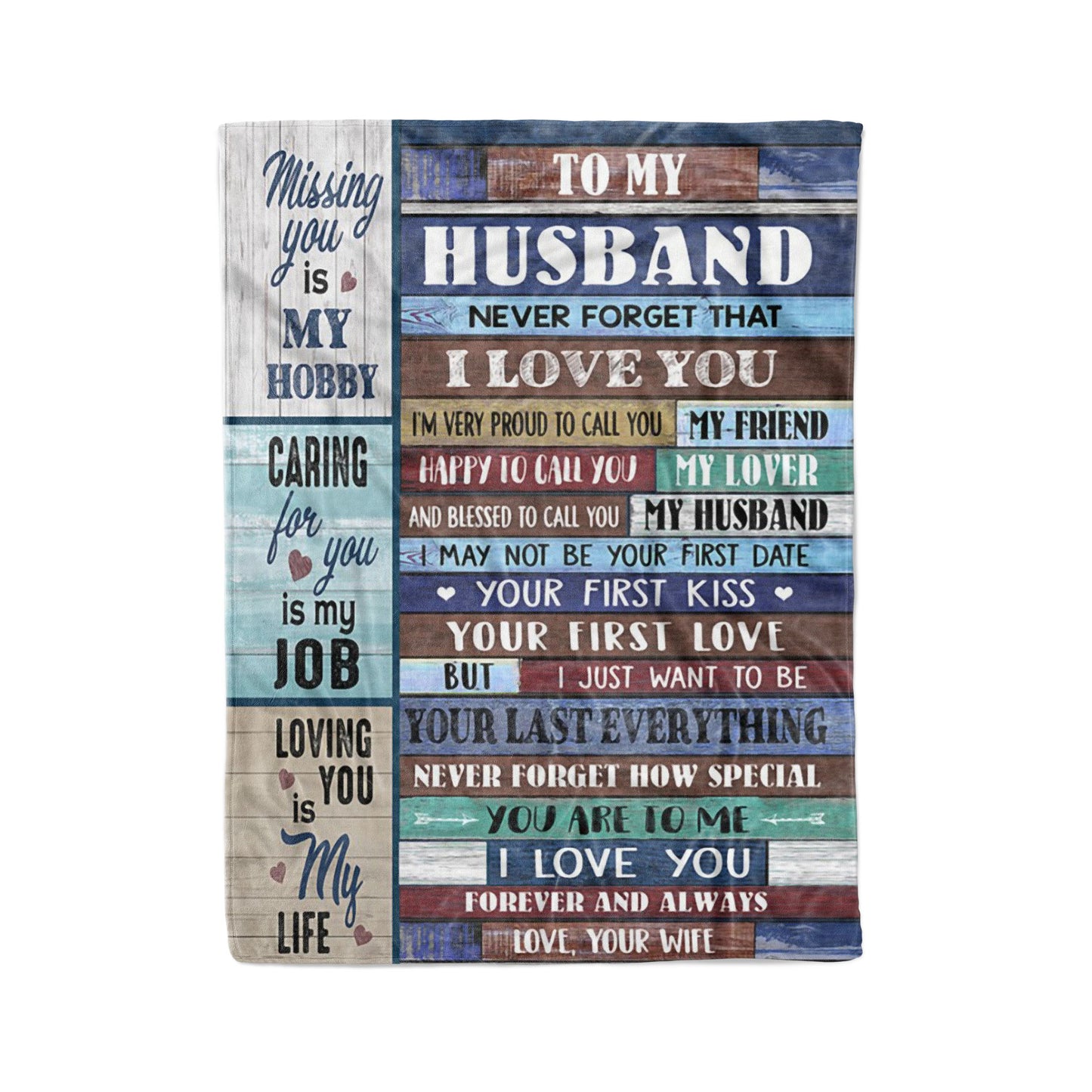 Blanket Gift For Him, Gift Ideas For Husband, Missing You Is My Hobby