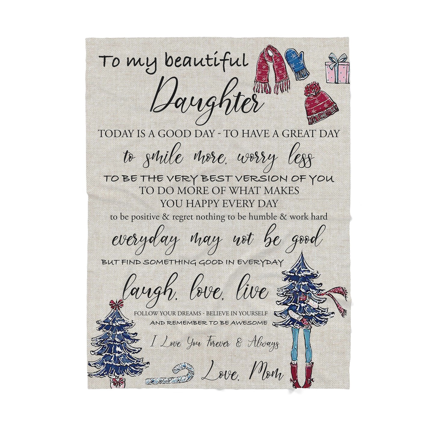 Blanket Gifts For Adult Daughter, Sentimental Gifts For Daughter From Mom, A Good Day