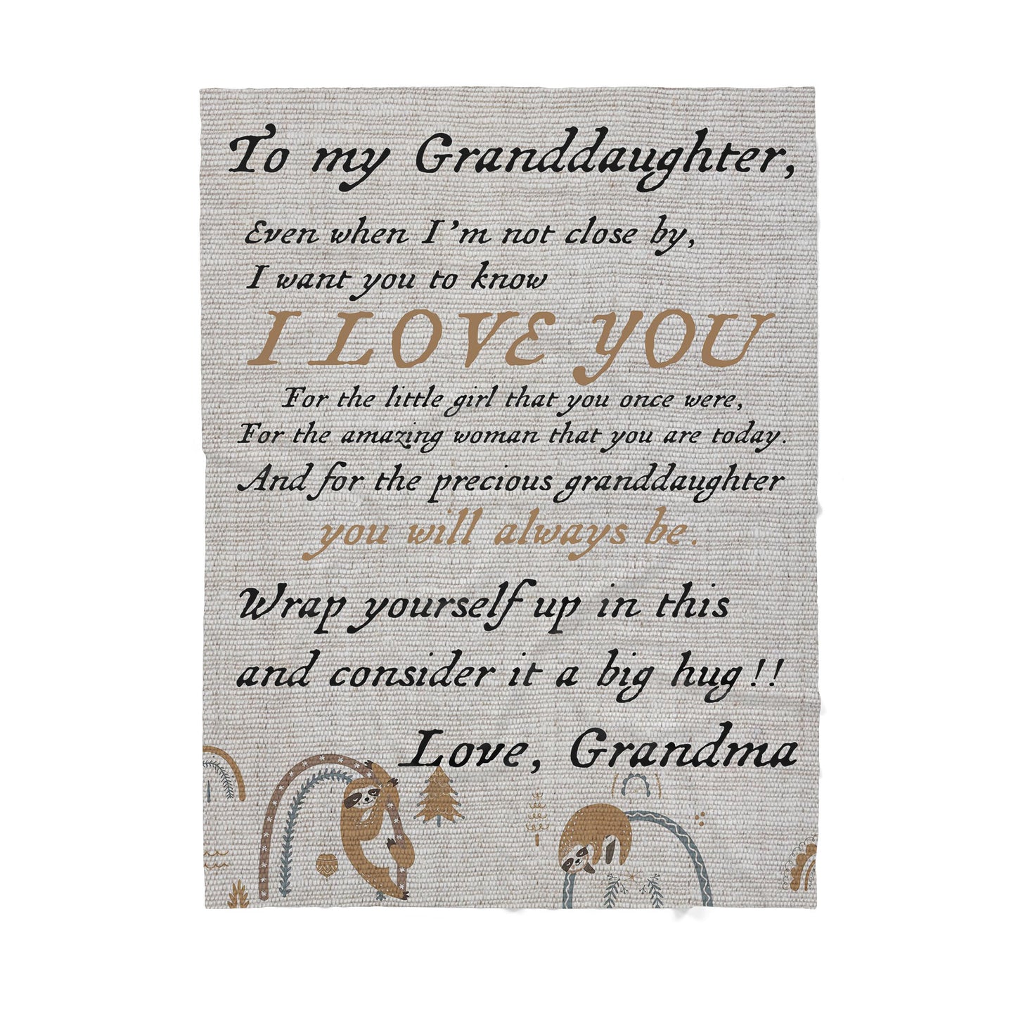 Personalized Blanket Gift For Granddaughter, Gifts For Granddaughter, I Love You