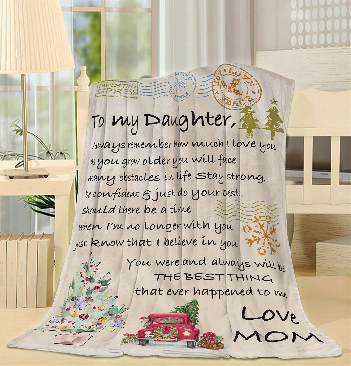 Personalized Blanket Birthday Gifts For Daughter, Mom And Daughter Gifts, I Love You