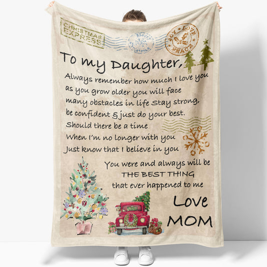 Personalized Blanket Birthday Gifts For Daughter, Mom And Daughter Gifts, I Love You