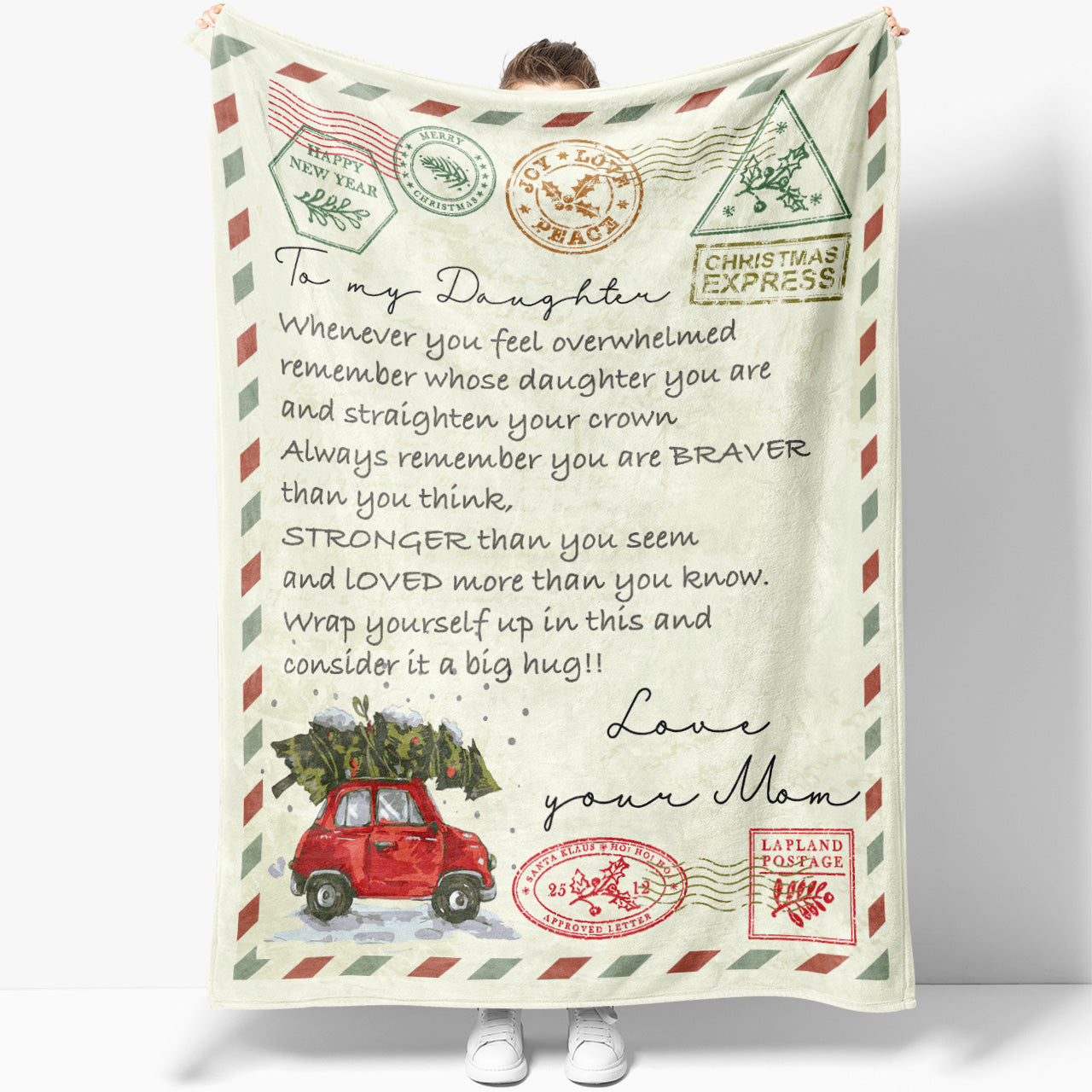 Personalized Blanket Father Daughter Gifts, You Feel Overwhelmed