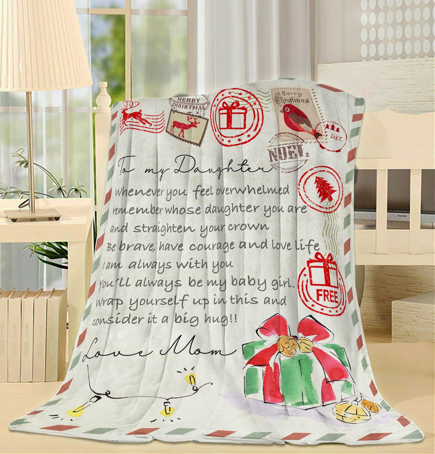 Blanket Christmas Gift Ideas For Daughter, Personalized Gifts For Daughter, Whose Daughter You Are