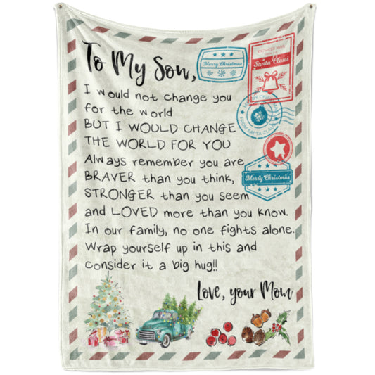 Blanket Gift ideas For Son, Sentimental Gifts For My Son, Not Change You