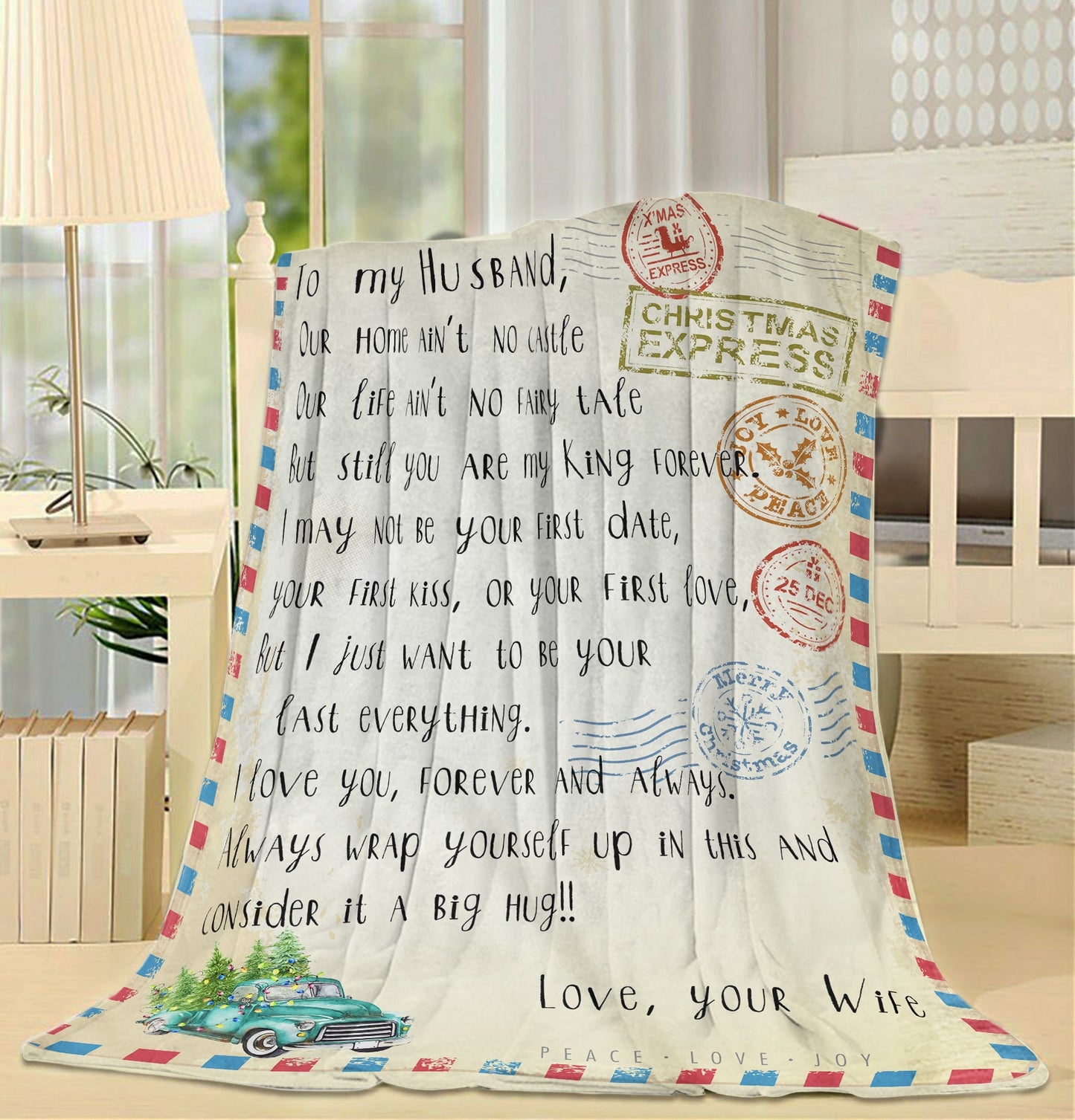 Blanket Gift For Husband, Christmas Gifts For Men, Our Home Aint no Castle