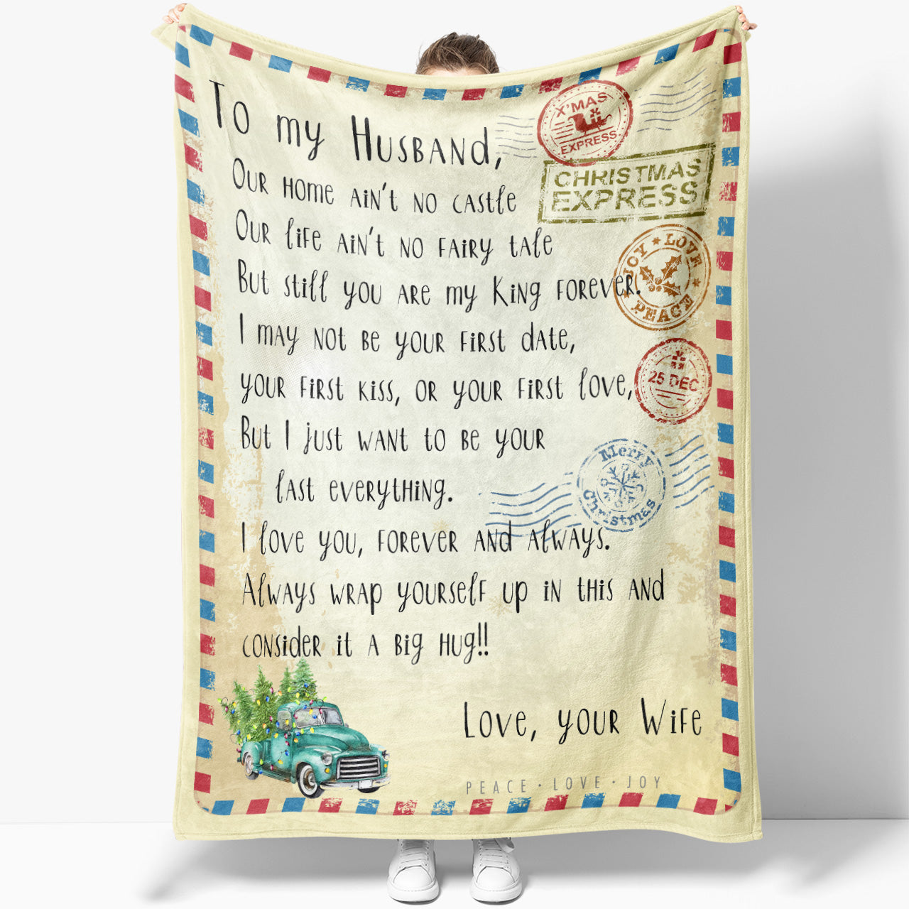 Blanket Gift For Husband, Christmas Gifts For Men, Our Home Aint no Castle