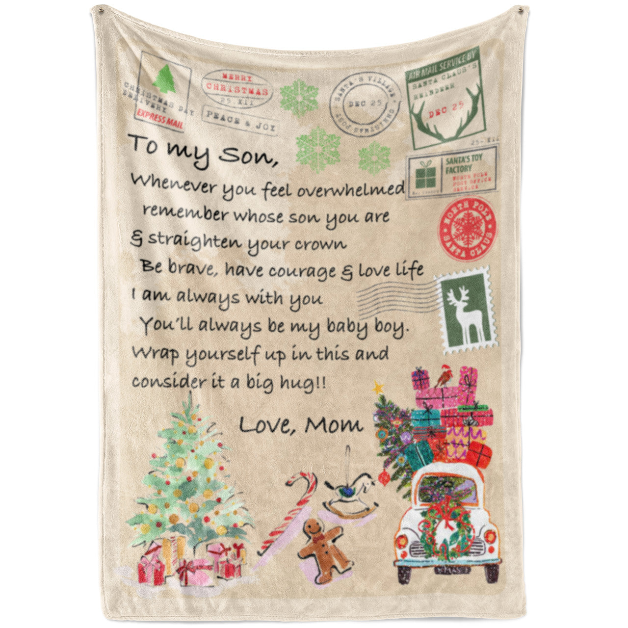 Blanket Gifts For Sons From Mothers, Gifts For 16 Year Old Son, Straighten Your Crown
