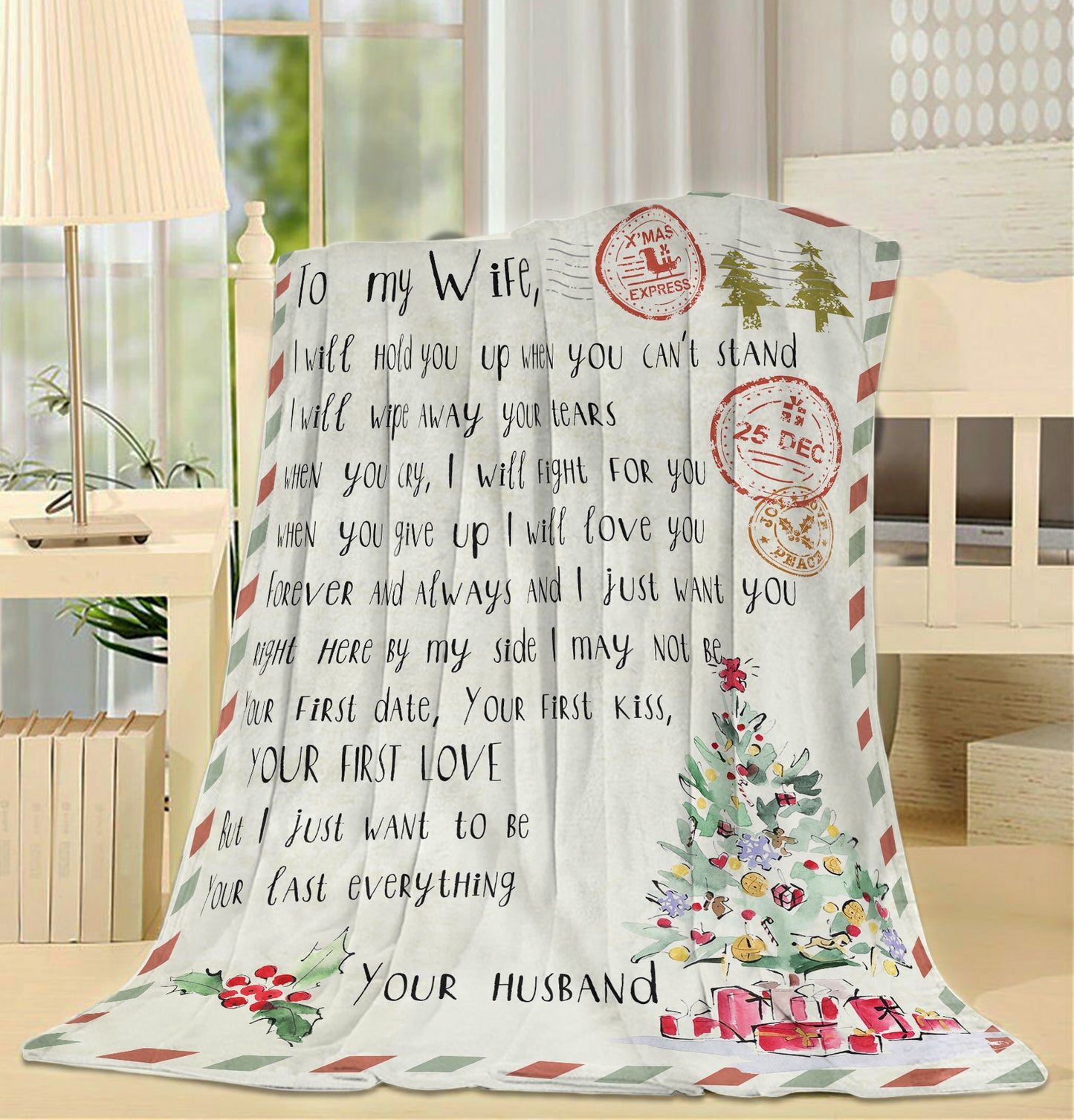 Blanket Christmas Gift For Her, Anniversary Gifts For Her, I Will Hold You Up