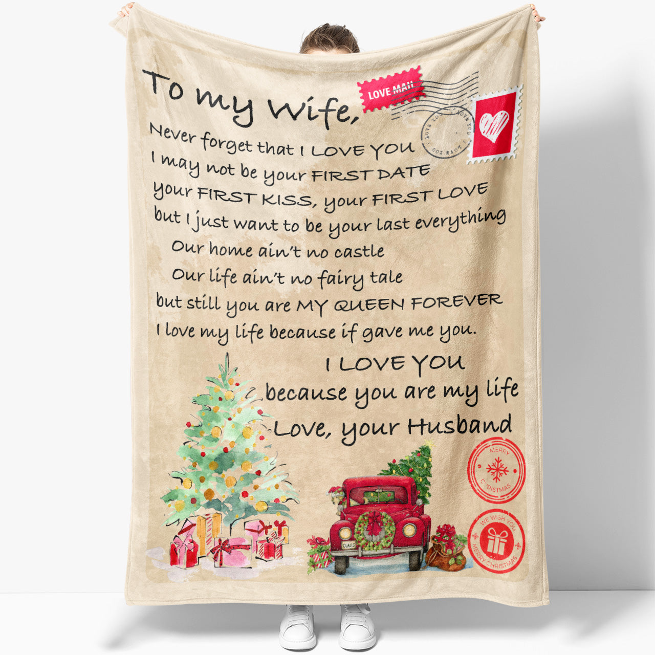 Blanket Christmas Gift For Her, Personalised Gifts For Her, You Are My Life