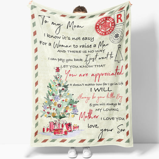 Blanket Gift ideas For Mom, Christmas Gifts For Mom, To Raise A Man