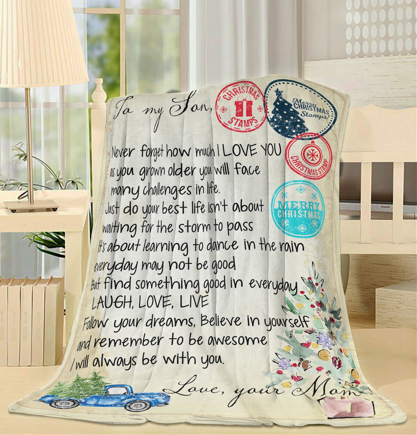 Blanket Gifts For Sons From Mothers, Gifts For Adult Son, I Love You