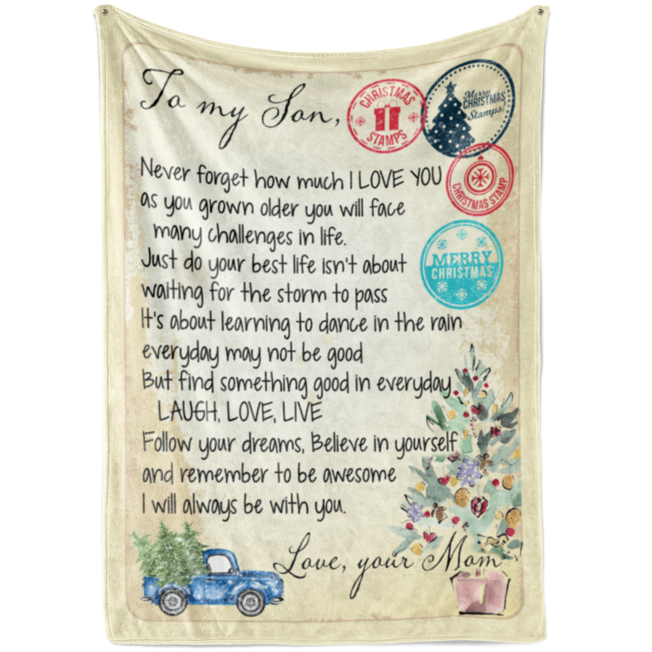 Gifts For Sons From Mothers, Blanket Mother And Son Gifts, I Love You