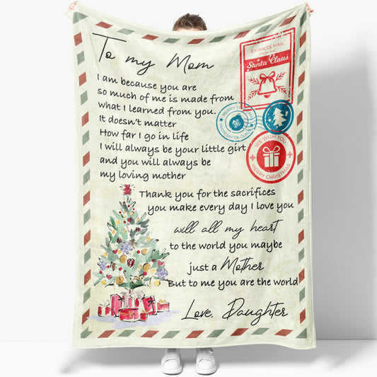 Blanket Gift ideas For Mom, Christmas Gifts For Mom, Because You Are