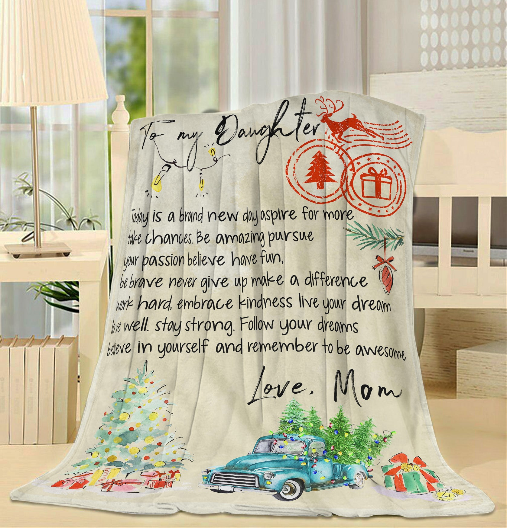 Gifts for Daughter,Daughter Blanket from  Dad,Mom,Family,Unique,Sentimental,Inspirational Daughter Gifts for Mothers  Day,Christmas,Birthday,59x79''(#221,59x79'')P 