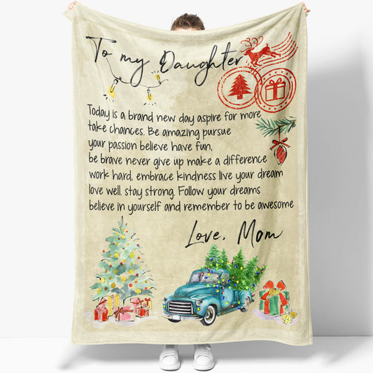 Blanket Mother Daughter Gifts Ideas, Sentimental Gifts For Daughter From Mom, Today Is A