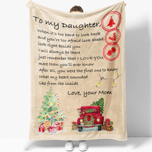 Blanket Christmas Gift Ideas For Daughter, Personalized Gifts For Daughter, To Look Back