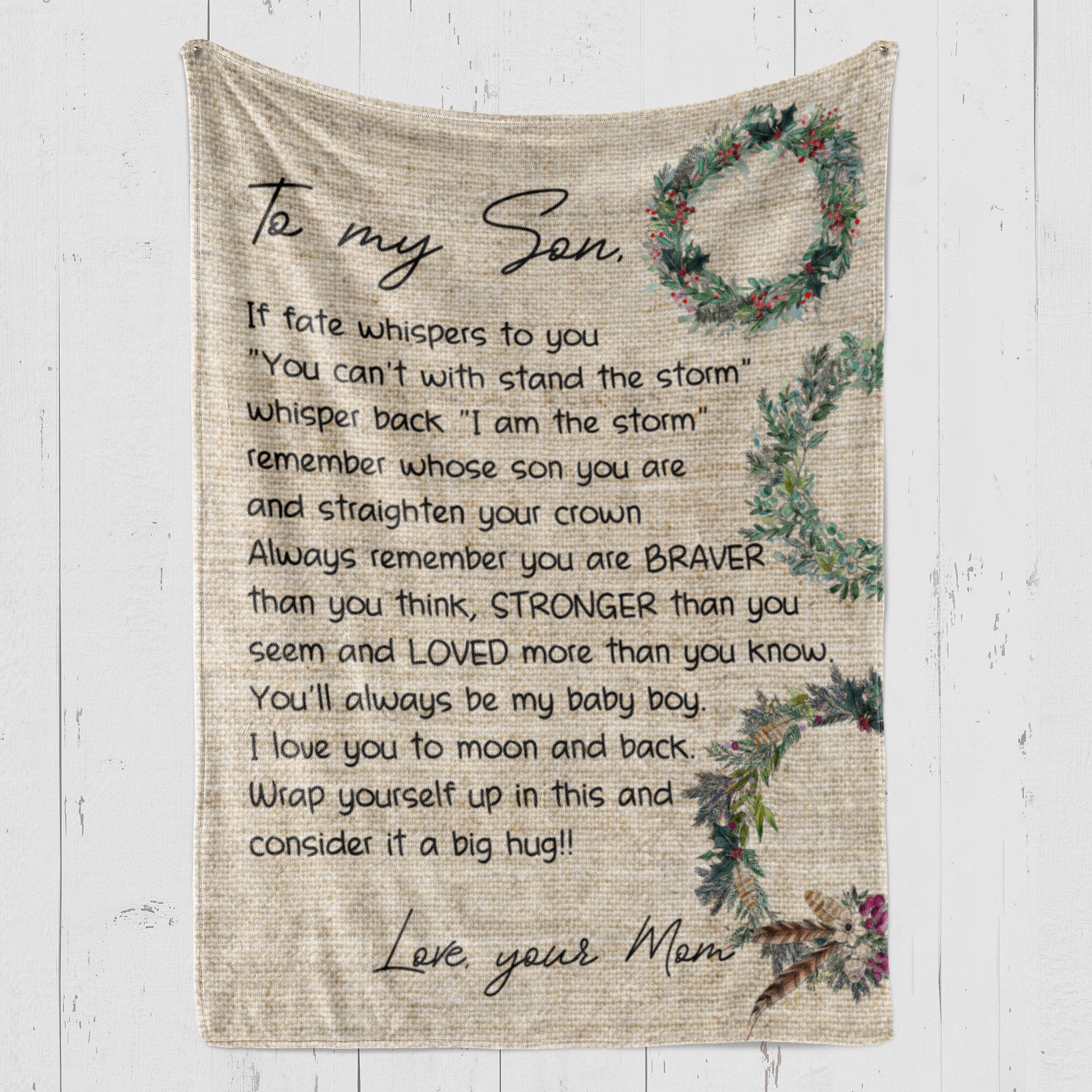 Blanket Gift For Son, Graduation Gift Ideas For Son, Letter To My Son