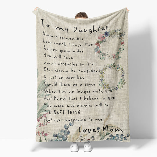 Blanket Christmas Gift For Daughter, 21st Birthday Gift Ideas For Daughter, Always Remember