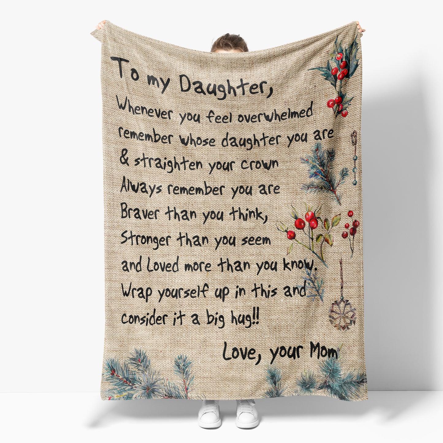 Blanket Christmas Gift For Daughter, Daddy Daughter Gifts, Whose Daughter You Are