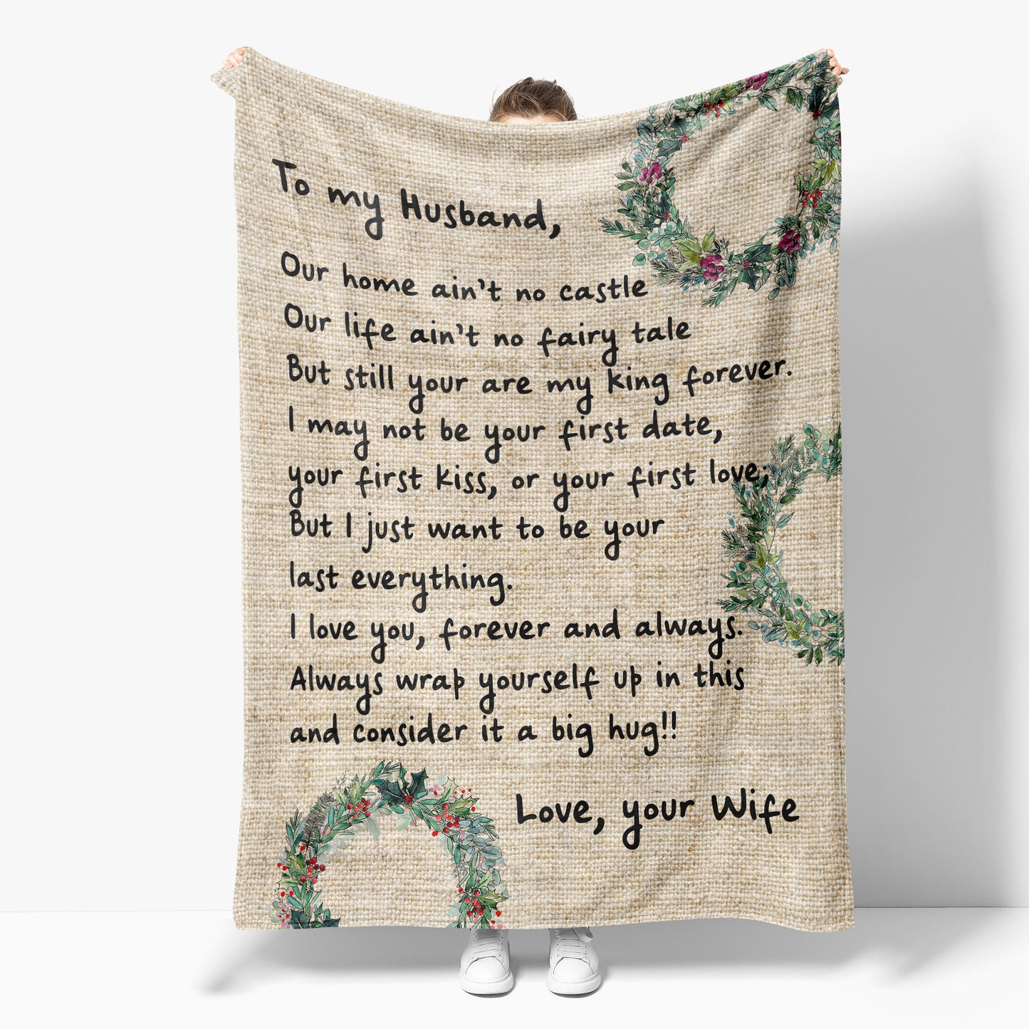 Blanket Gift For Husband, One Year Anniversary Gifts For Him, Our Home Aint