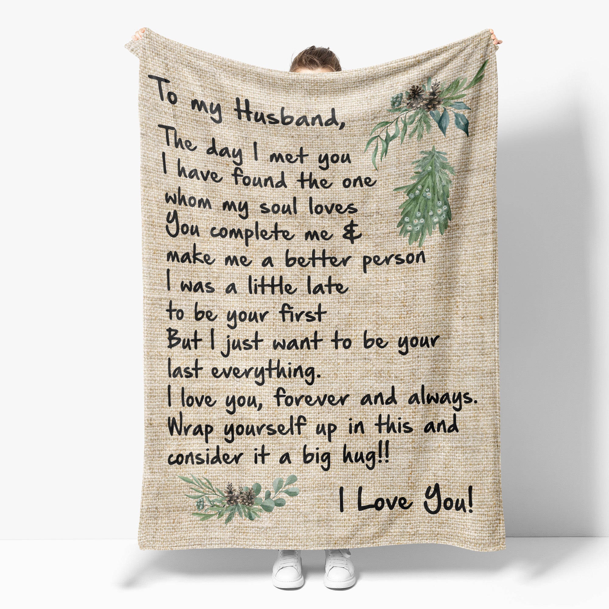 Blanket Gift For Husband, Birthday Present For Husband, I Met You