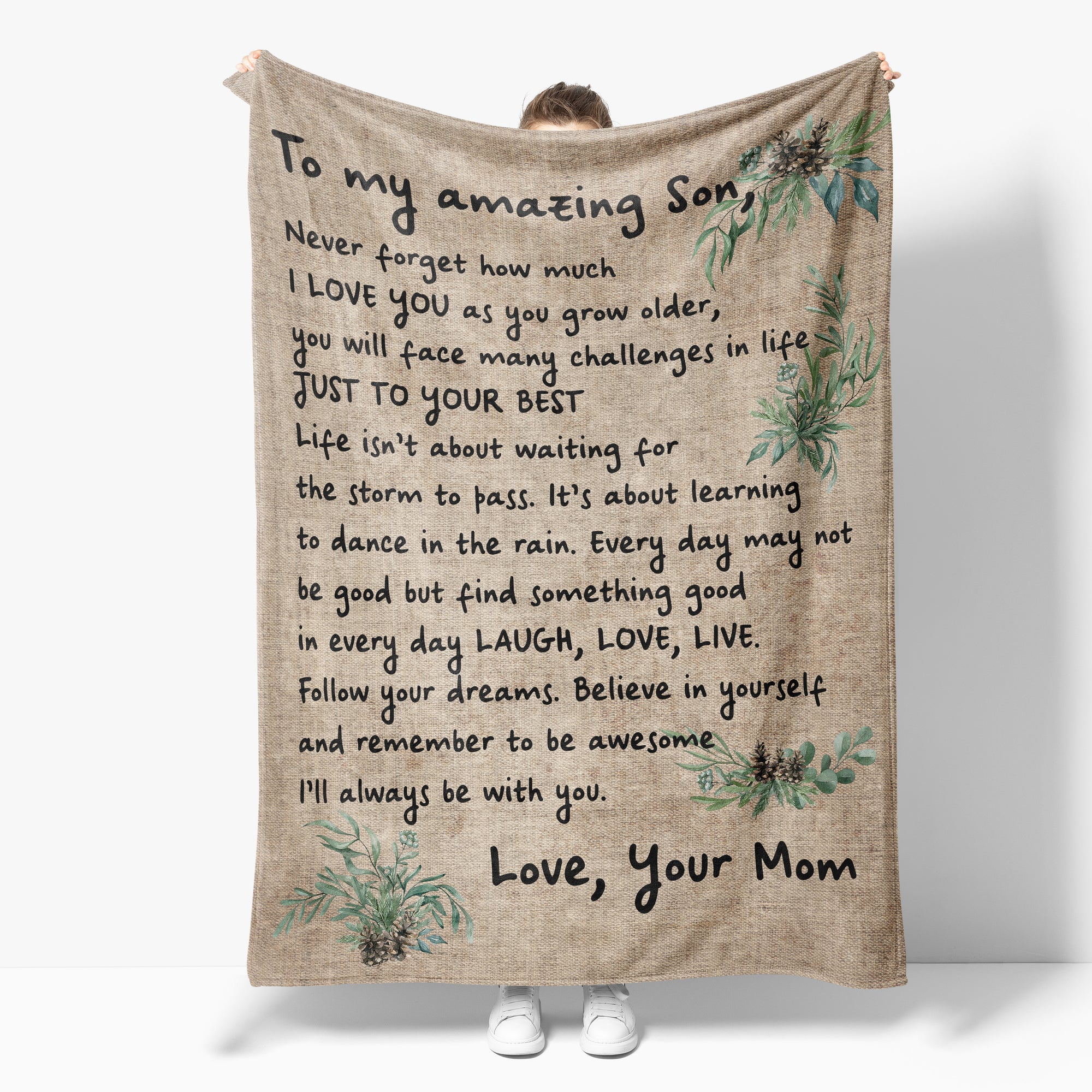 Blanket Gifts For Sons From Mothers, Christmas Gifts For Son, Never Forget