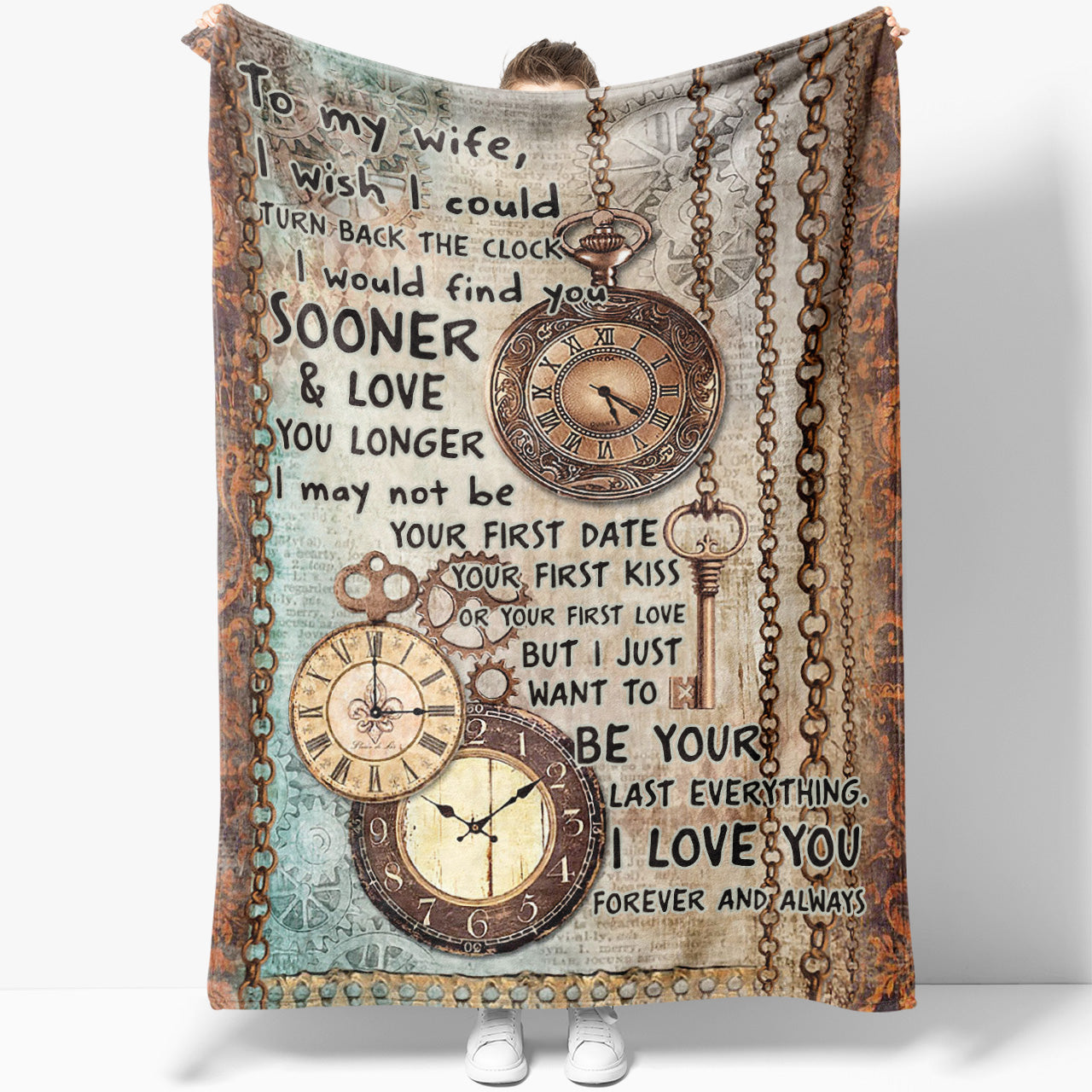 Blanket Gift For Wife, Anniversary Gifts For Her, Your First Date Kiss