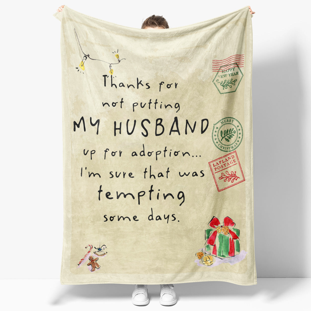 Blanket Christmas Gift Ideas for Mother in Law Not Putting My Husband for Adoption 20120203 - Fleece Blanket