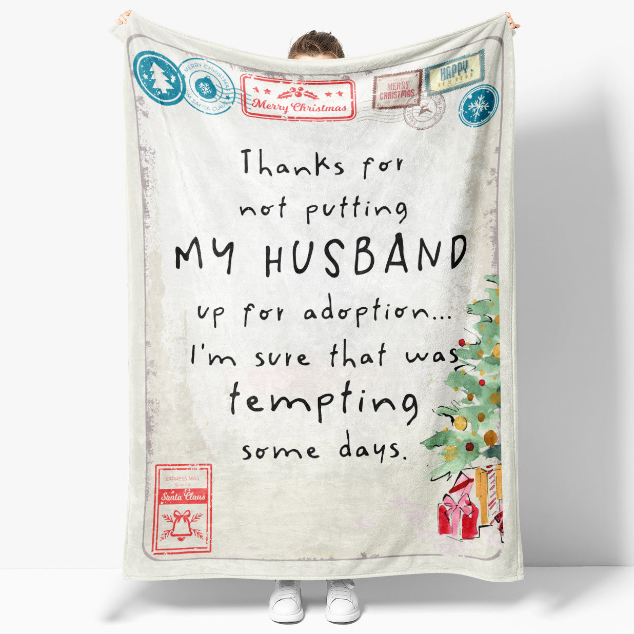 Blanket Christmas Gift Ideas for Mother in Law Not Putting My Husband for Adoption 20120204 - Fleece Blanket