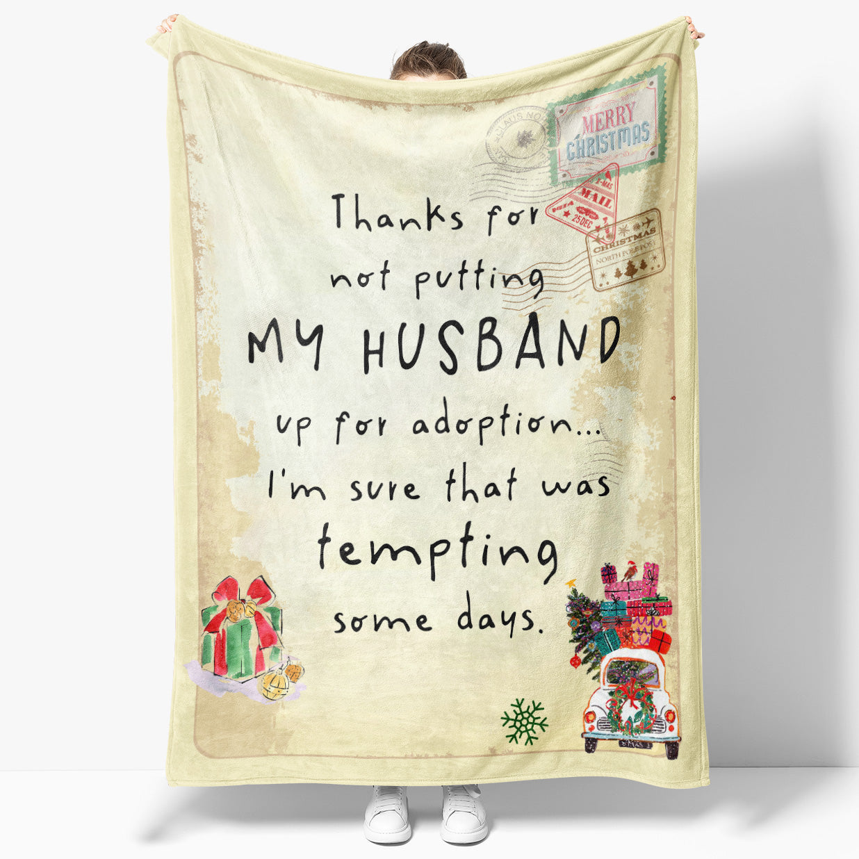 Blanket Christmas Gift Ideas for Mother in Law Not Putting My Husband for Adoption 20120207 - Fleece Blanket