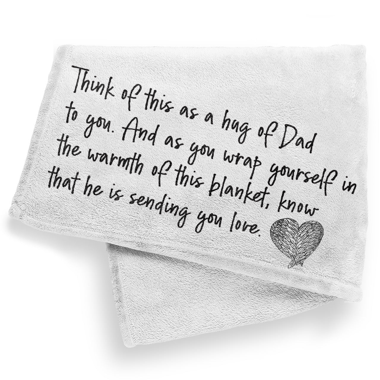 Blanket for Loss of Dad, Personalized Memorial Throw Blanket