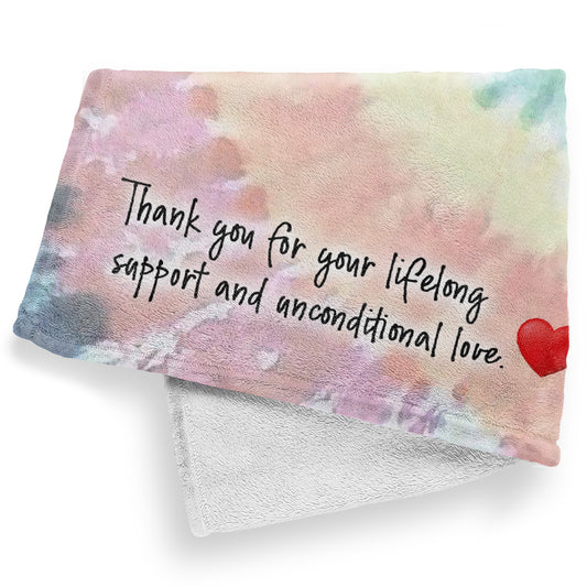 Tie Dye Blanket Gift Ideas For Grandma, Custom Personalized Blanket Gift for Mothers Day