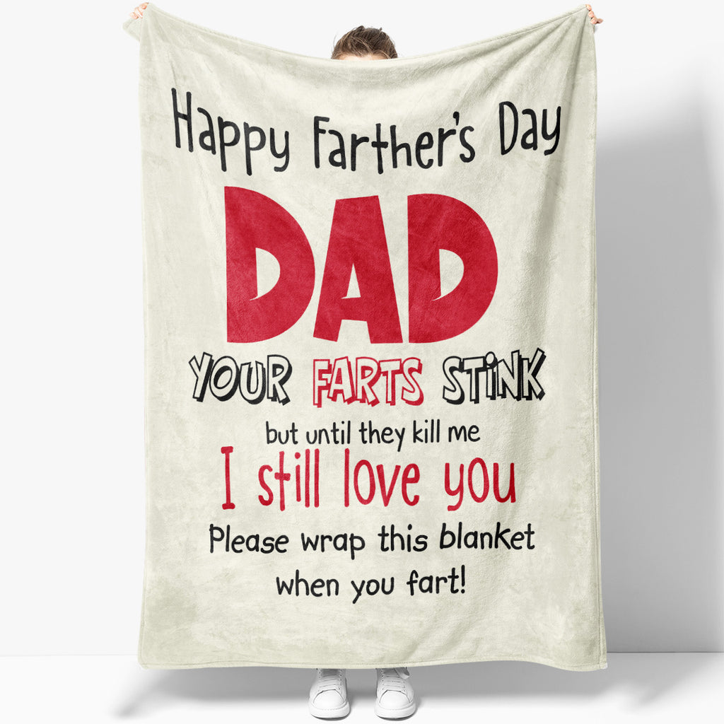 Blanket Gift Ideas For Dad, Funny Fart Fathers Day Blanket Gift, Christmas  Birthday Gift Ideas For Dad, Unique Farther Fathers Day Gifts for Dad -  Sweet Family Gift