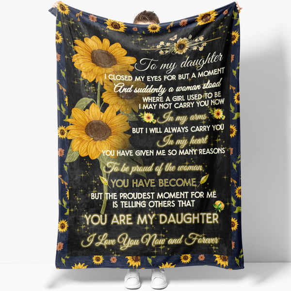 Blanket Gift Ideas for Daughter, Sunflower Hippie Freedom Spirit