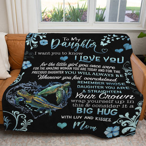 Blanket Mother Daughter Gifts Ideas, I Love You Amazing Woman