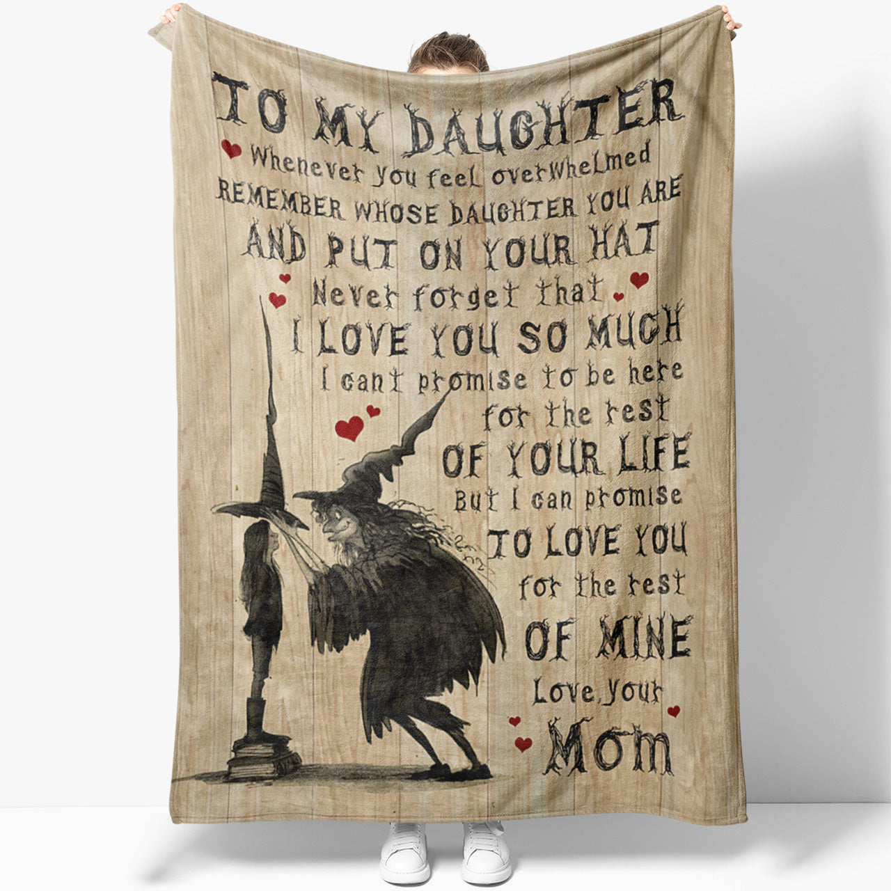 Blanket Gifts For Adult Daughter, Halloween Witch, I Love You, Mother And Daughter  Gifts, Presents For Daughter, Christmas Gifts For Daughter - Sweet Family  Gift