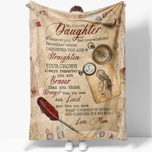 Blanket Mother Daughter Gifts Ideas, Straighten Your Crown