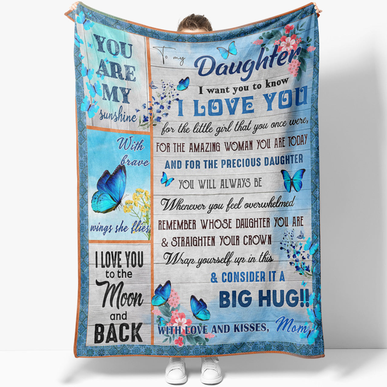 Blanket Gift For Daughter, You Are the Storm, Sunflower