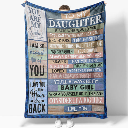 Blanket Valentines Gift For Daughter, Blanket is Full of Love