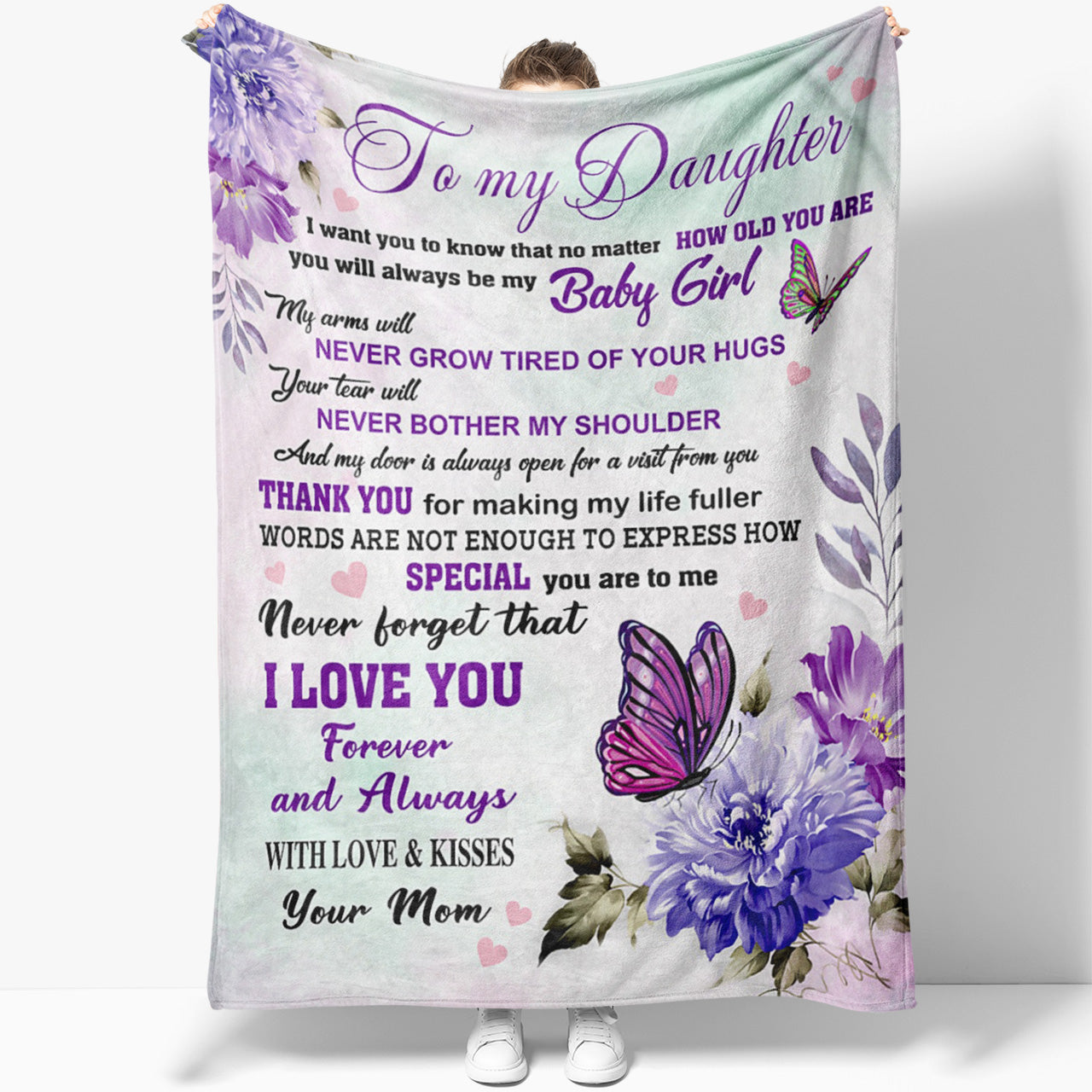 Blanket Valentines Gift For Daughter, Follow Your Dream My Sunflower